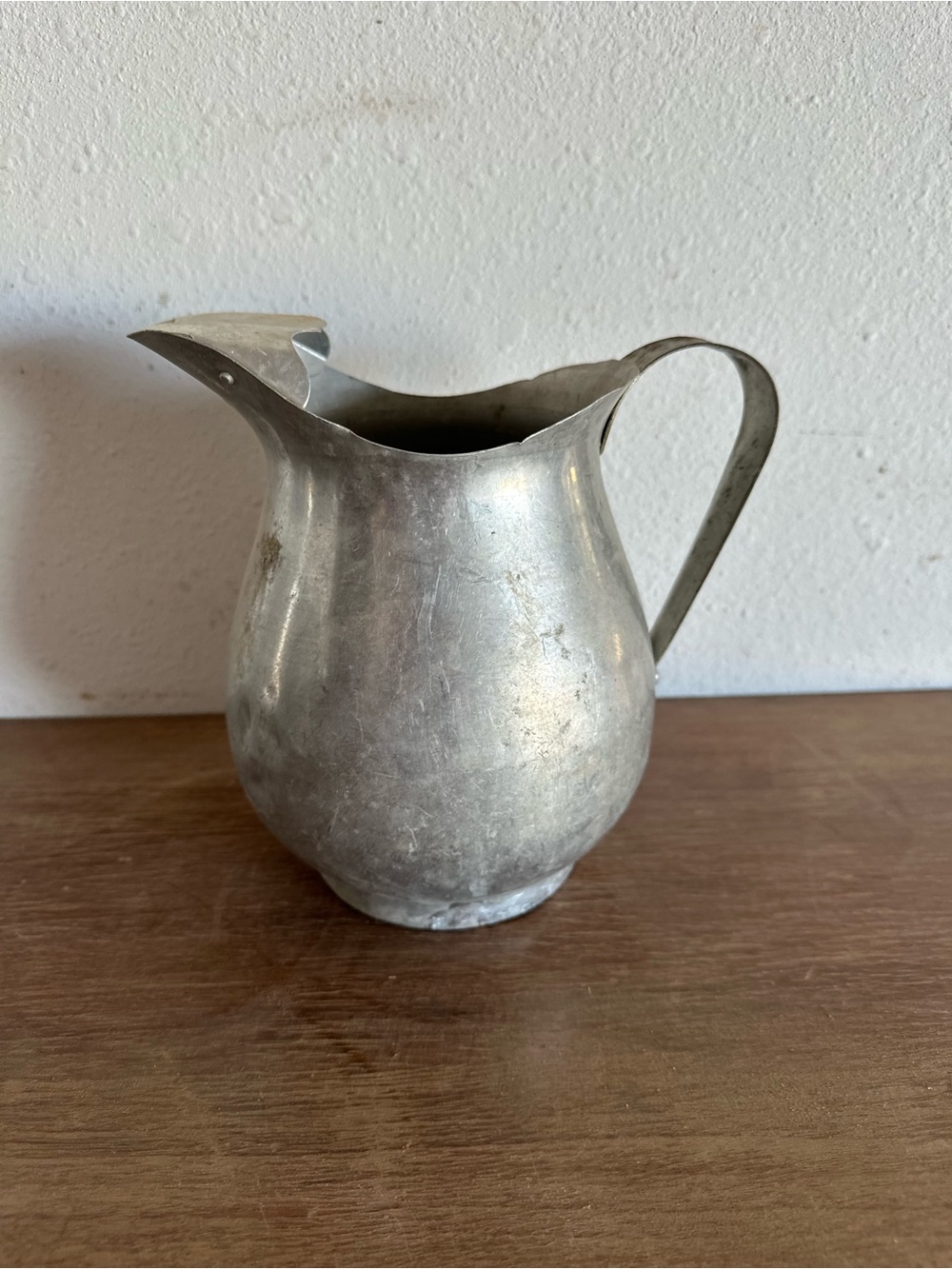 Vintage Silver-Tone Metal Pitcher - Classic Serving Jug
